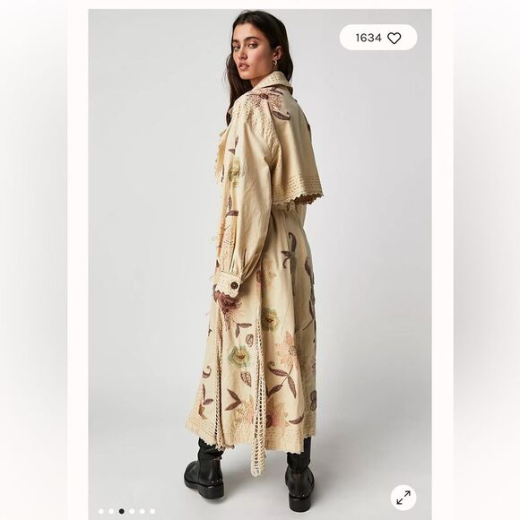 FREE PEOPLE Forget Me Not Trench Coat - Picture 13 of 13